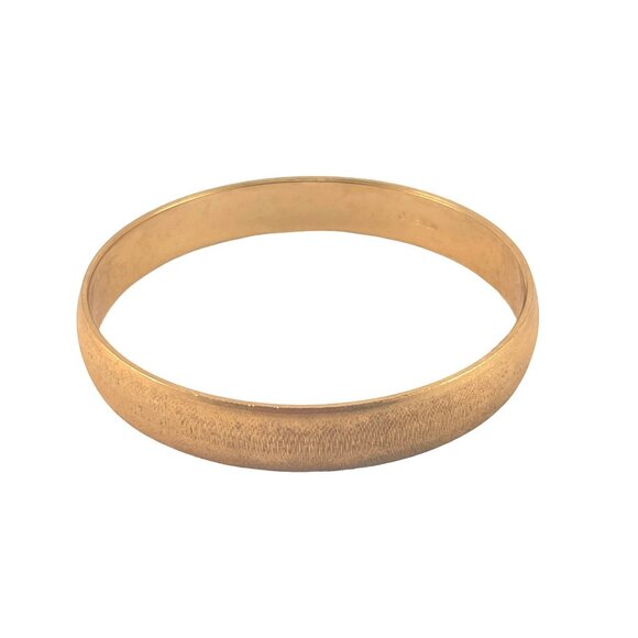 Monet Vintage Gold-Tone Textured Bangle Bracelet - Picture 1 of 5